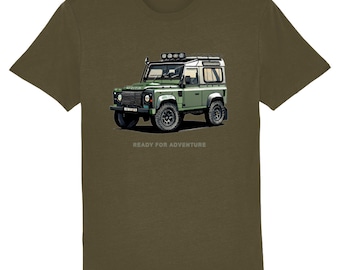 ビンテージ ランドローバー Tシャツ アート 車 Tシャツ ポルシェ911 Tシャツ – 1970年代のクラシックカーイラストTシャツ