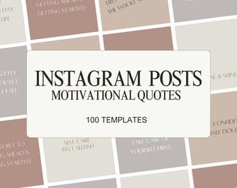 Instagram Quote Post Templates | Canva Social Media Templates | Motivational Quotes for Instagram, Canva Template - Zoe