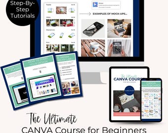 Canva Course for Beginners, Step-by-Step Video Tutorials, Canva Course, Learn Canva Fast for Business, Branding & Design