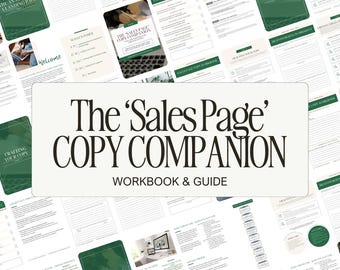 Sales Page Copy Blueprint | Workbook | Course Sales Page | Website Sales Template | Sales Page Copy | Online Workbook | Copywriting