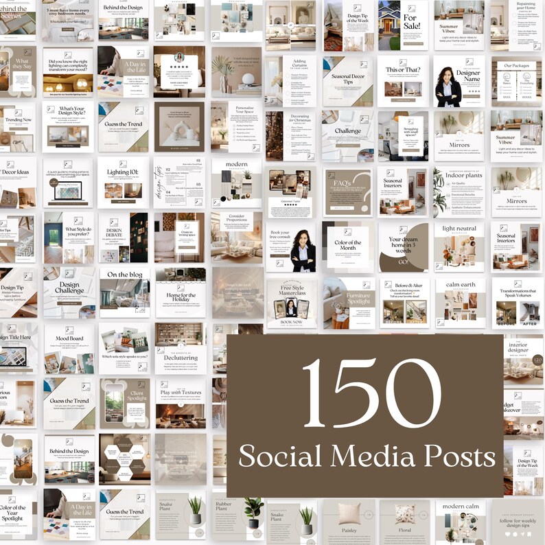 Interior Designer Instagram Post Templates | Editable Canva Designs ...