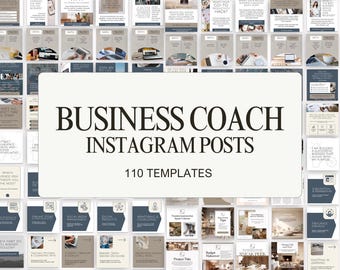 Social Media Post Templates with Done-for-you-content | Canva Templates for Business Coaches | Instant Digital Download