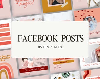Facebook Post Templates | Editable Canva Social Media Templates for Coaches & Creators | Edit in Canva - Phoebe