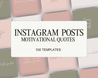 Motivational Instagram Quote Post Templates | Editable Canva Social Media Templates | Quotes for Instagram - Olivia