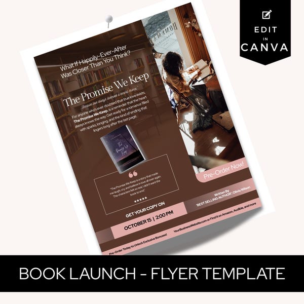 Book Launch Posters - Etsy