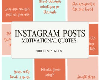 Instagram Quote Post Templates | Editable Canva Social Media Templates | Motivational Quotes for Instagram, Inspirational Quotes - Freya