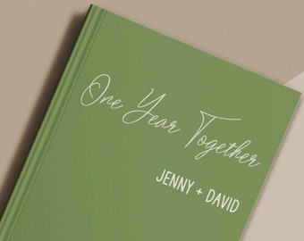 Custom Anniversary Journal | Wedding Gift | Gift For Bride and Groom | Engagement Gift | One Year Together | Personalized Anniversary