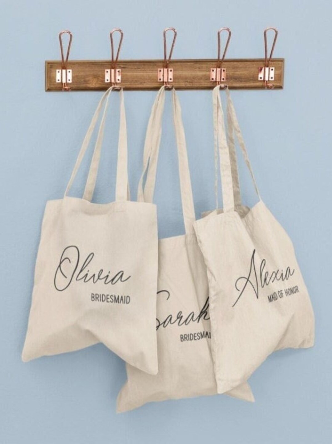 Custom Bridesmaid Tote Bag | Personalized Maid of Honor Tote Gift ...
