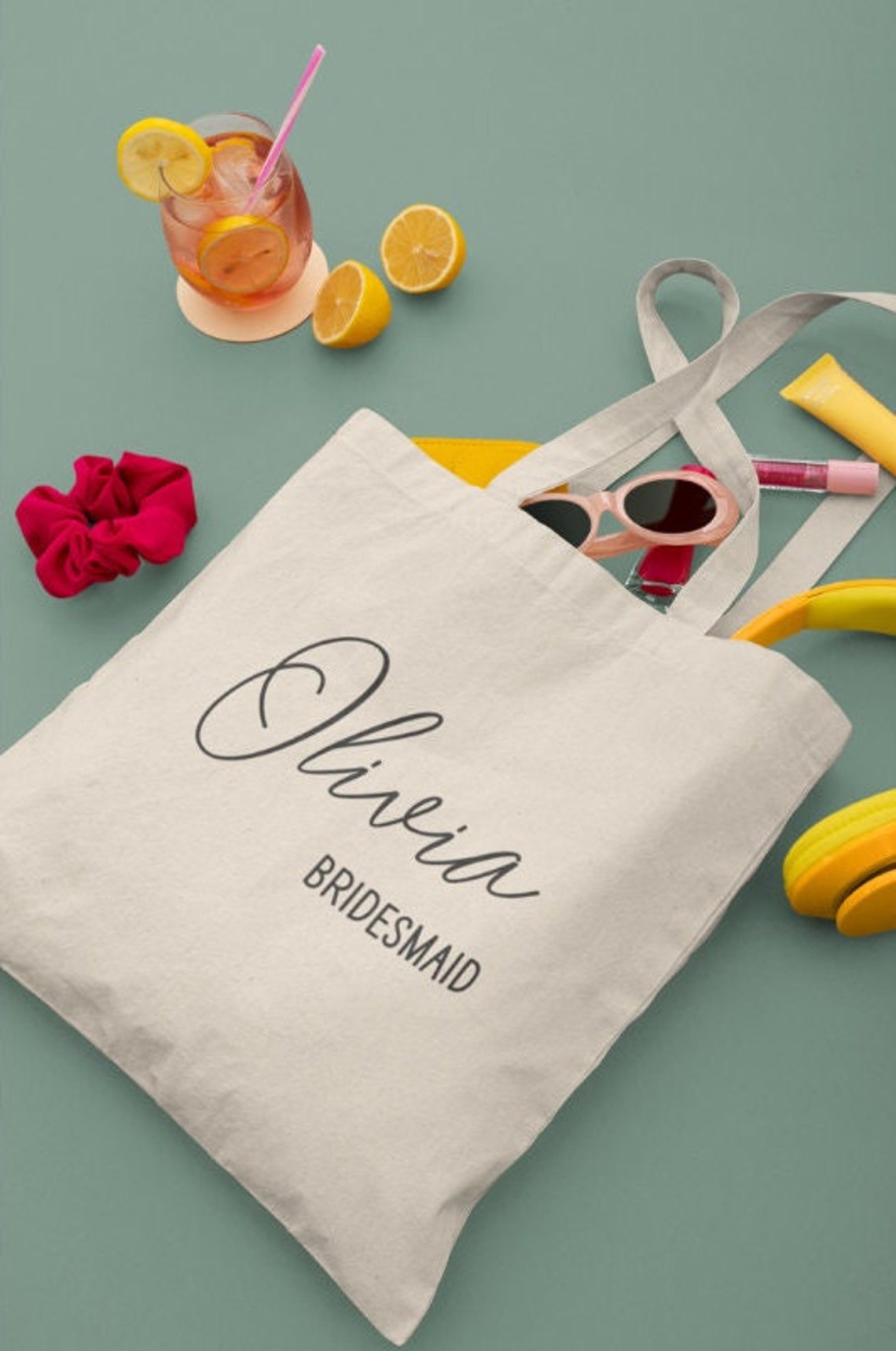 Custom Bridesmaid Tote Bag | Personalized Maid of Honor Tote Gift ...
