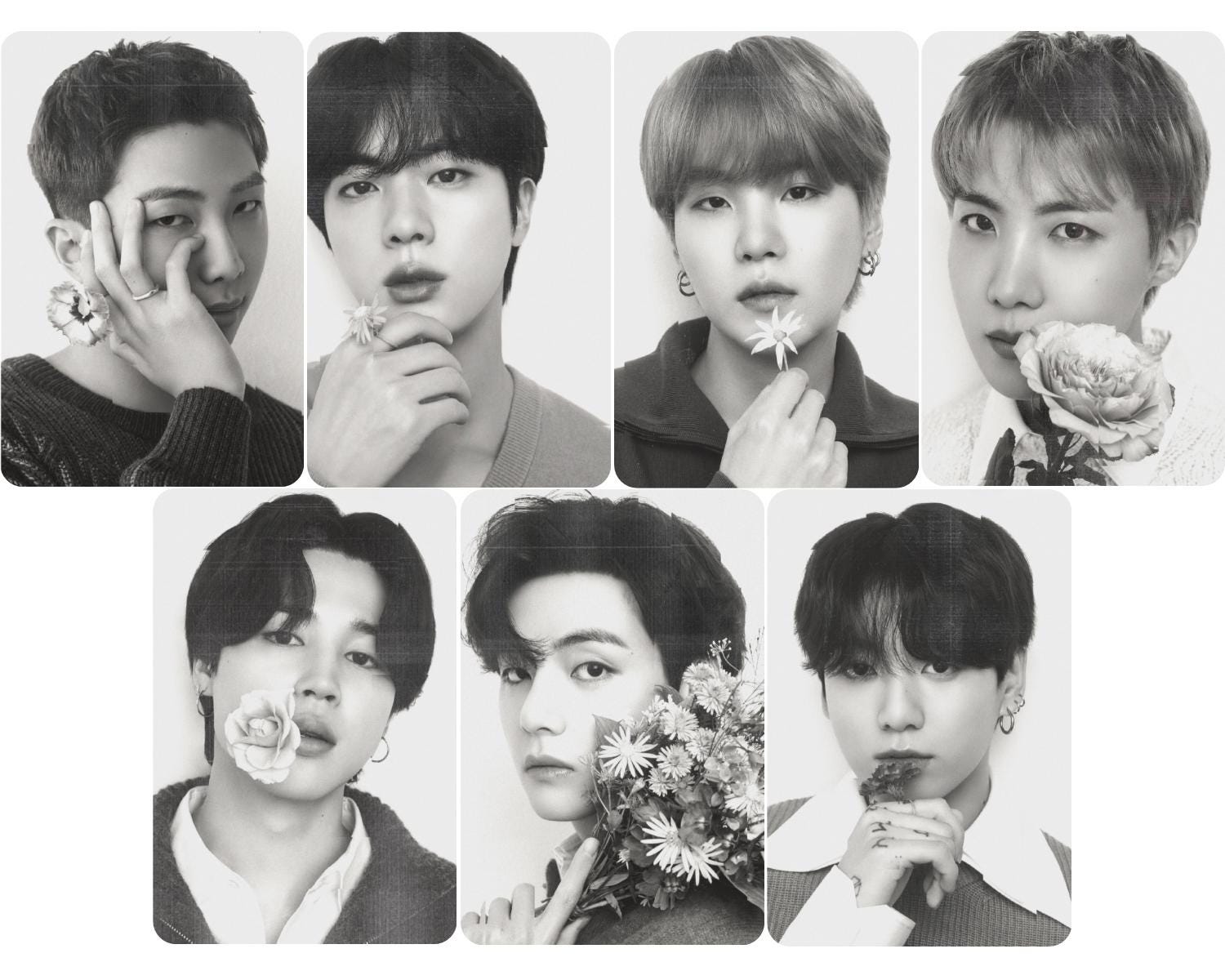 BTS 2024 Monochrome Pop-up Fan-made Photocards - Etsy