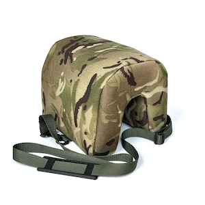 Bolsa tipo puf con forma de U para cámara, resistente al agua, 1000 D, accesorios para fotografía de vida salvaje hechos a mano en Erebis, oliva, negro, camuflaje DPM y bosque
