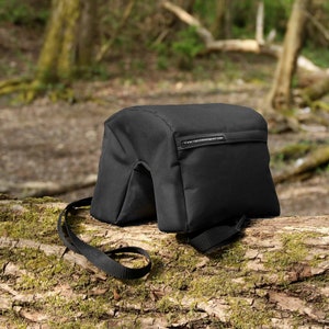 Bolsa tipo puf con forma de U para cámara, sin relleno, resistente al agua, 1000 D, accesorios hechos a mano para fotografía de vida salvaje en negro, oliva, erebis, camuflaje DPM y bosque