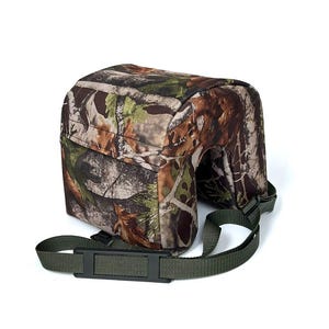 Puf impermeable con forma de U para cámara, accesorios para fotografía de vida salvaje hechos a mano en roble, camuflaje DPM, Erebis, oliva, negro y colores del bosque
