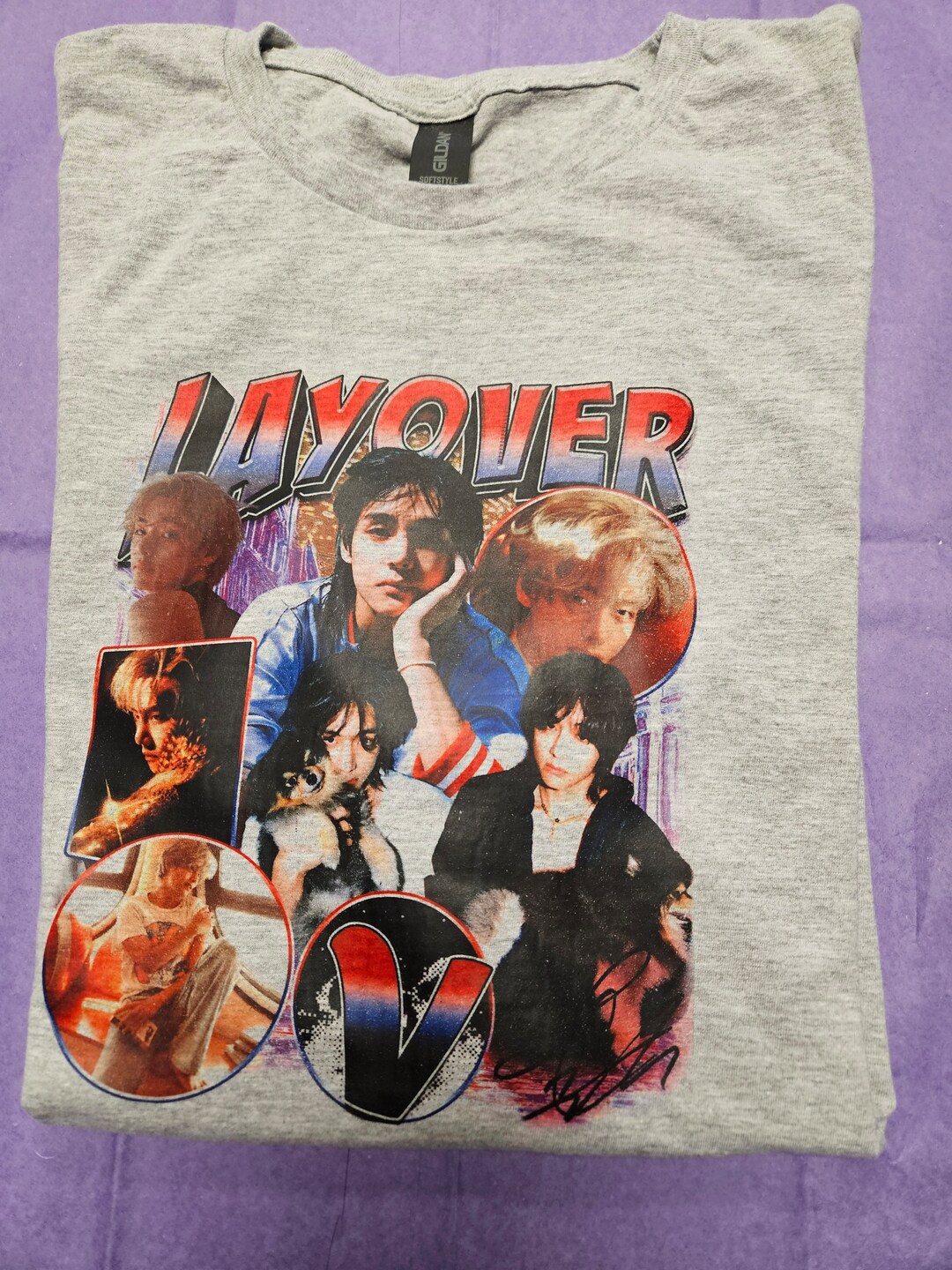 BTS V LAYOVER ヨンタン Tシャツ 黒 | KPOWER