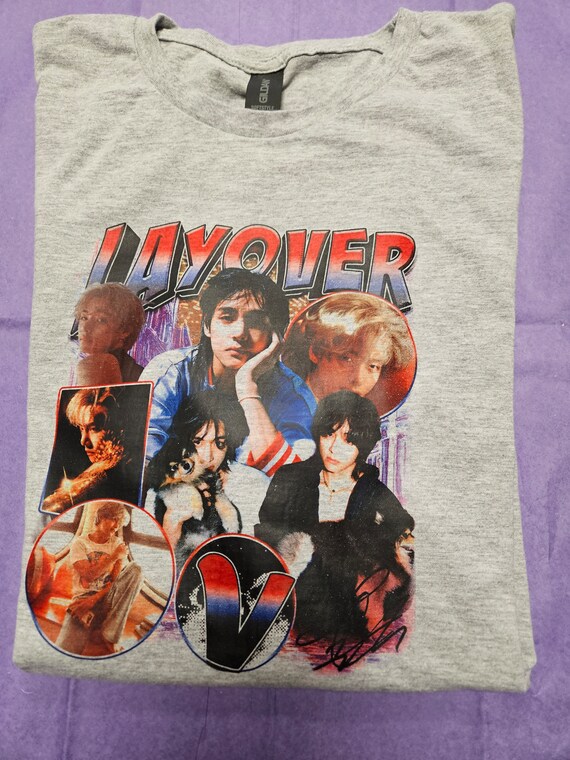 Taehyung Layover T Shirt, V Merch, Kpop Shirt, Bts Merch