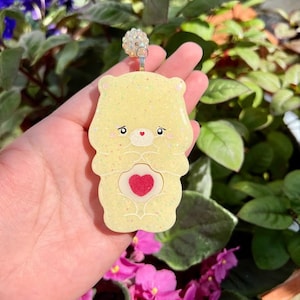 bear resin keychain charm for backpacks purses bag handmade kawaii charm