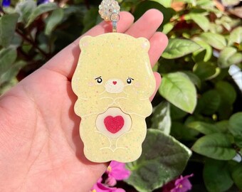 bear resin keychain charm for backpacks purses bag handmade kawaii charm