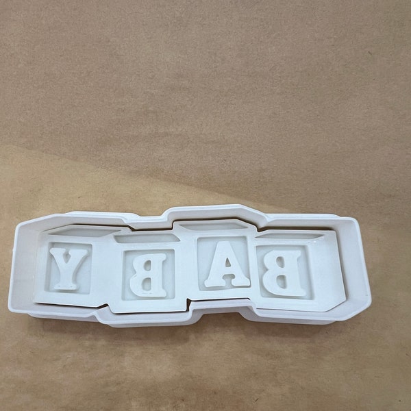 Baby blocks cookie cutter/stamp, cookie cutters, cookie stamps, baking tools, clay cutter and stamp, made to order, baby shower theme