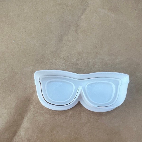 Sunglasses cookie cutter and/or stamp, fondant cutter, embosser, clay cutter, clay tool, summer or ocean theme, made to order