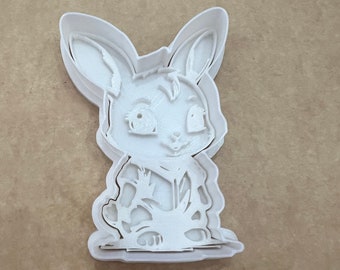 Bunny in pajamas cookie cutter/stamp, Easter cookie cutters, stamps, baking tools, clay cutter/stamp, embosser, embossed, made to order
