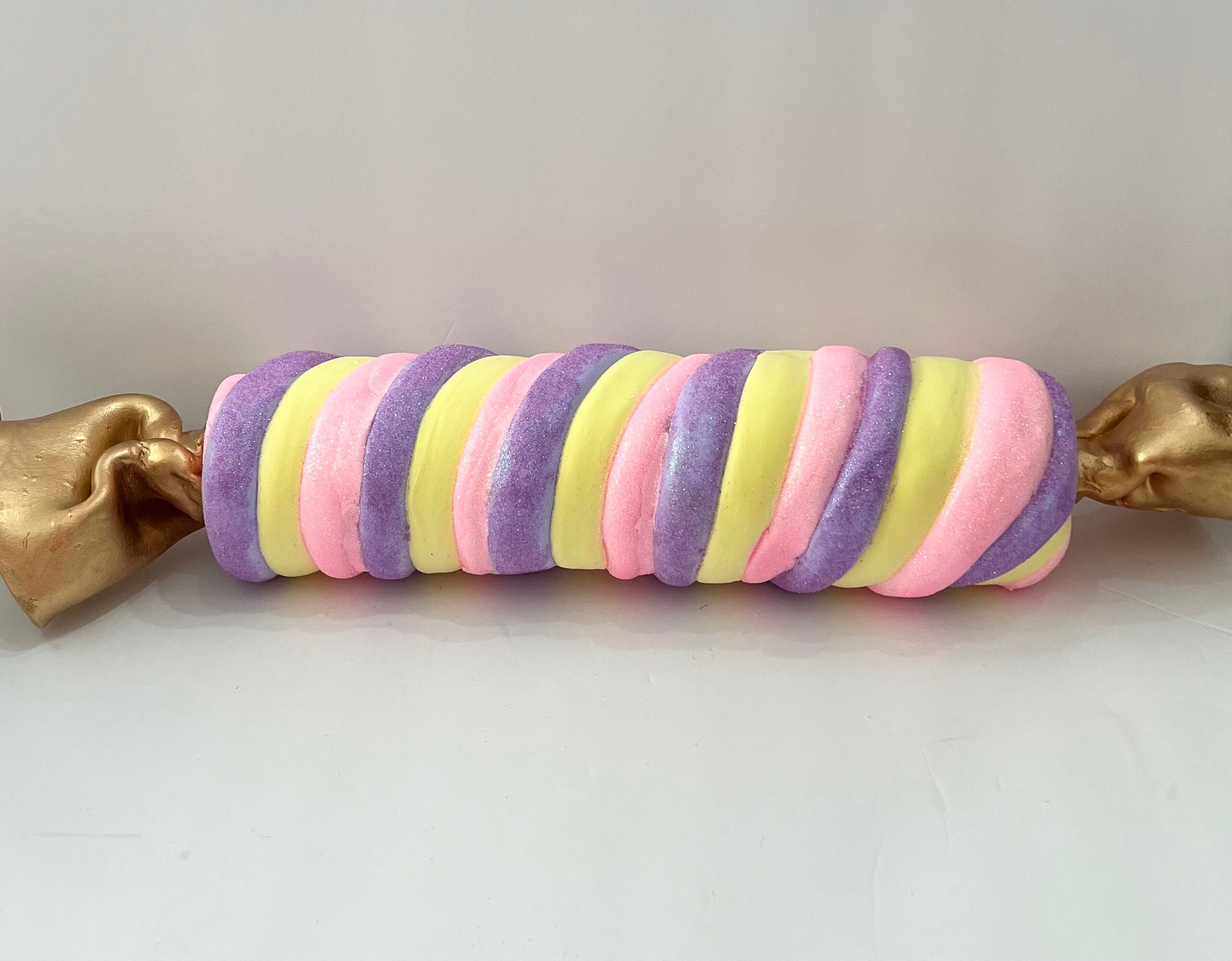 Large fake candy decoration swirl candy design wreath attachment Candyland theme photo prop party prop
