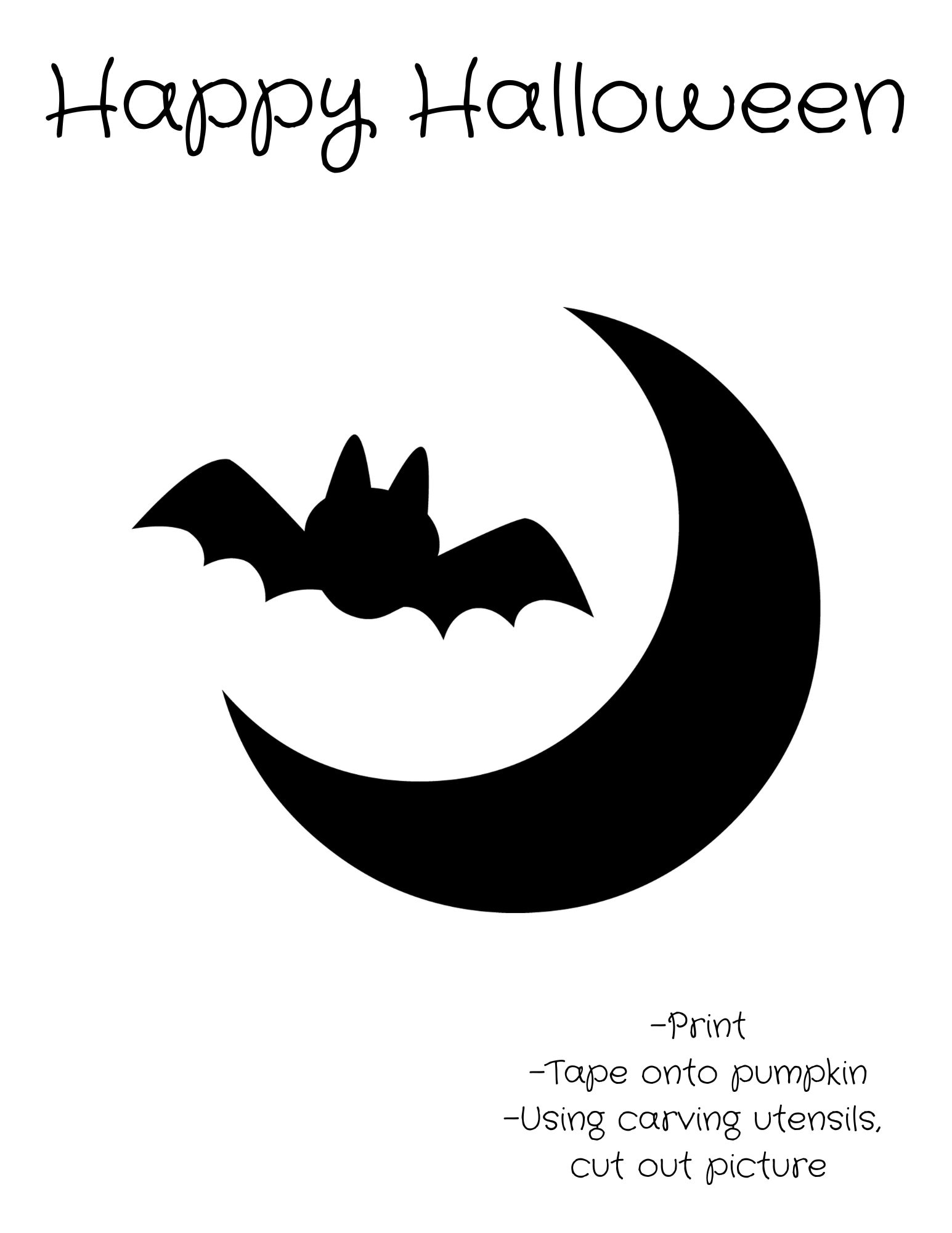Bat Moon Pumpkin Carving Template Etsy Bat Moon Pumpkin Carving Template Etsy