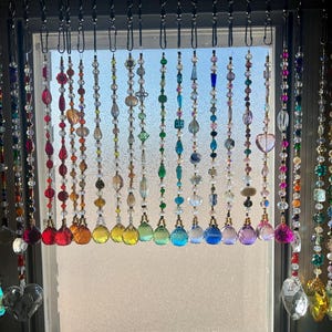 Atrapasol de cristal con cuentas: decoración de ventanas, regalo para el hogar, cortina de cuentas para armar, prisma de cristal colgante, decoración del hogar