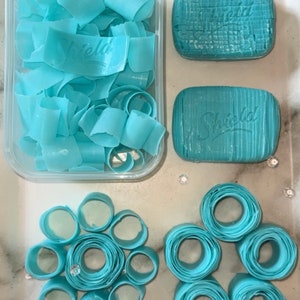ASMR Blue Soap Set ~ Shield Soap Roses, Cubed, Curls SET