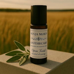 OPEN FIELD essential oil blend - for expansion and freedom - synergy of organic and precious oils 10ml glass roller