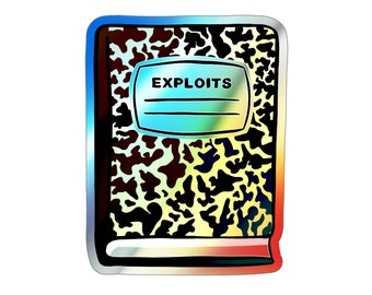 Exploits Notebook Holographic Die-cut Sticker