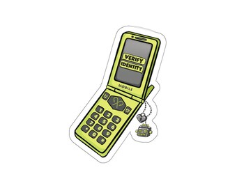 Verify Identity Phone Die-Cut Sticker