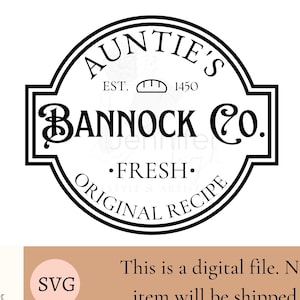 Bannock Co. SVG DIgital Download
