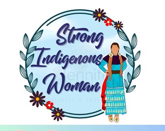 Mujer Indígena Fuerte png jpeg descarga digital nativa para sublimación, arte imprimible