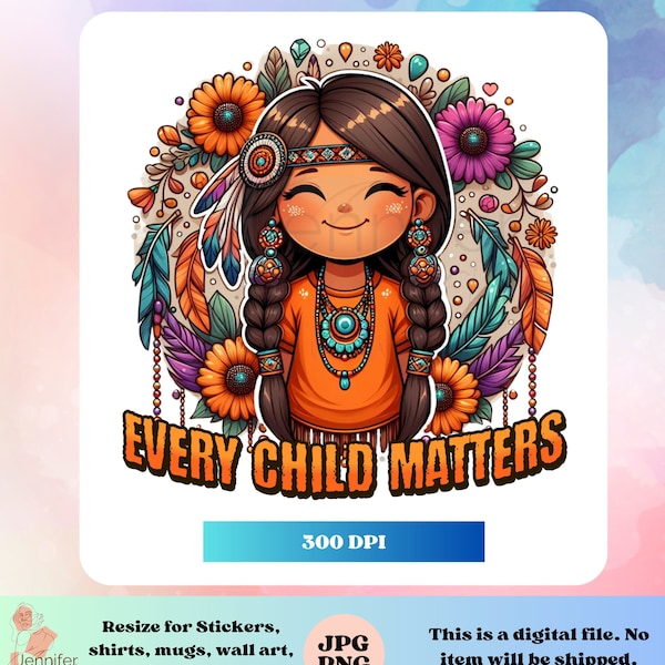 Every Child matters Indigenous design. Instant native Digital Download JPEG PNG for crafts, Sublmation, Shirts, pillows, Mugs and more!