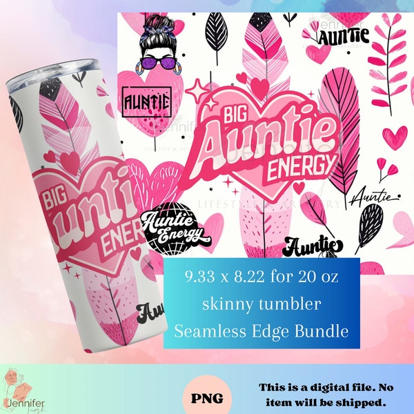 Indigenous Auntie Tumbler Wrap JPG PNG native digital download for 20 oz 9.2 x 8.3 skinny tumbler wrap, sublimation design, printable art