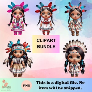 Indigenes niedliches PNG ClipArt-Design-Bundle png nativer digitaler Download für Sublimationsdesign, Aufkleber, Printables