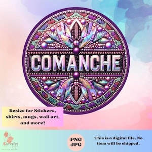 Indigenous Comanche JPG PNG native Digital Download For wall art, Printable Heat Press, Sublimation use