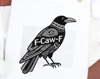 Funny Raven Bead Style PNG native Digital Downloads for shirts vinyl sublimation, printable art