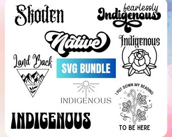 Indigenous SVG Bundle Native Digital Downloads for Cricut, Vinyl crafts