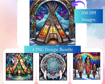 Indigenous Winter Christmas Design Bundle png jpeg native digital download for sublimation design