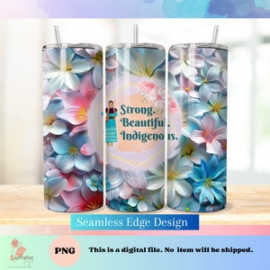 Starke schöne indigene nahtlose Becher wickeln png native digitaler Download für 20 oz 9,2 x 8,3 skinny Becher, Sublimation Design