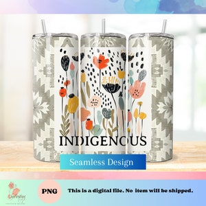 Indigenous Tumble Wrap PNG native Sofort-Download für 20 oz 9,2 x 8,3 mm skinny tumbler wrap, Sublimationsdesign, druckbare Kunst