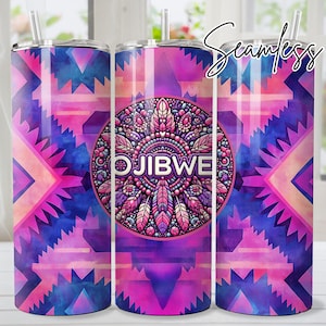 Ojibwe Indigenous PNG Tumbler Wrap native Instant Download For wall art, Sublimation use