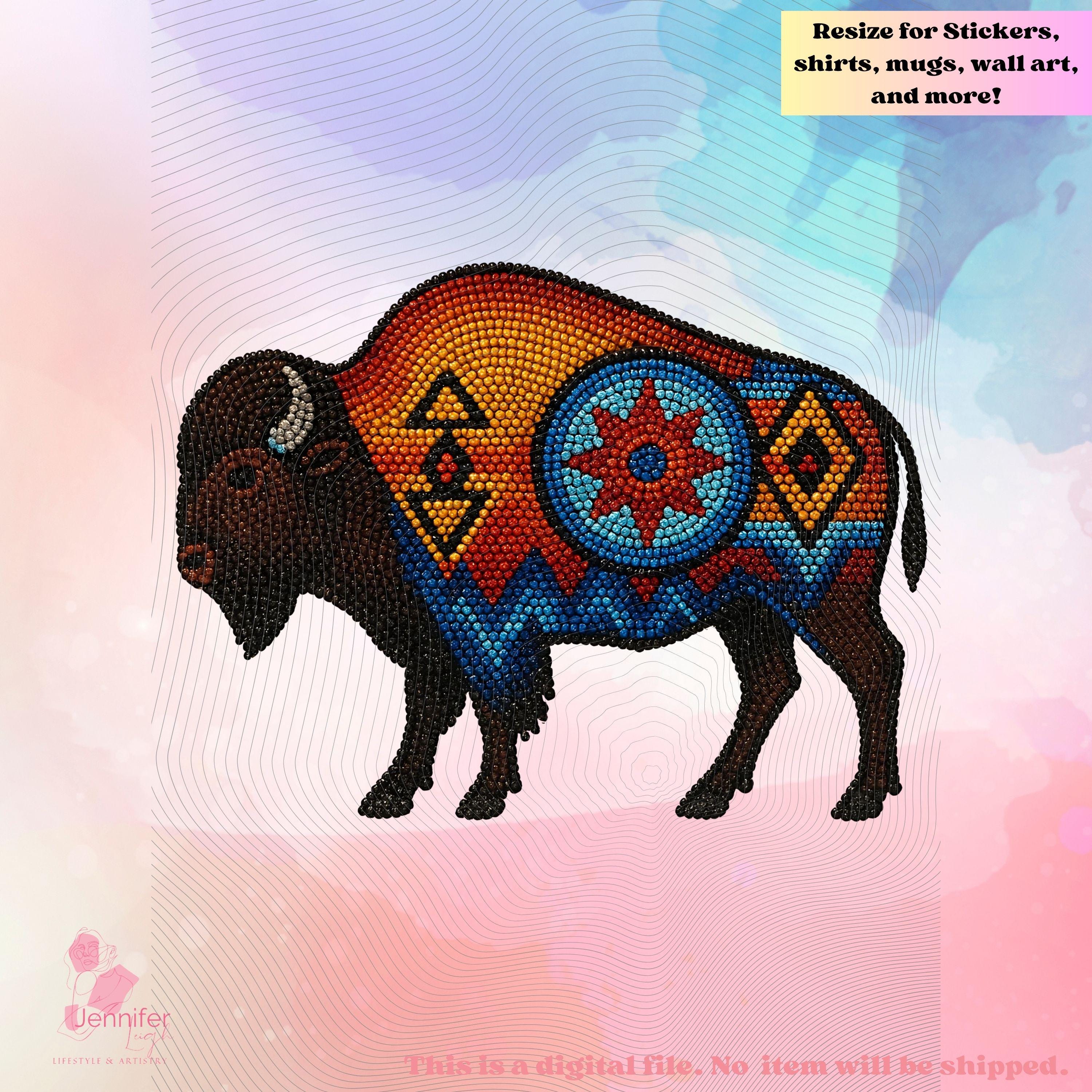 Bison PNG JPG Native American Designs for Digital Download For ...