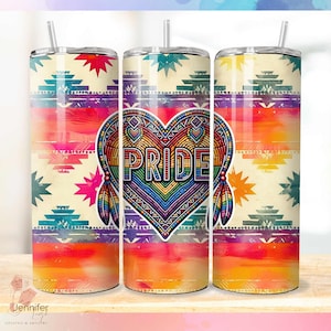einheimischer lgbtq2s + Pride Tumbler Wrap png einheimischer digitaler Download für 20 oz 9,2 x 8,3 cm dünnes Tumbler, Sublimationsdesign