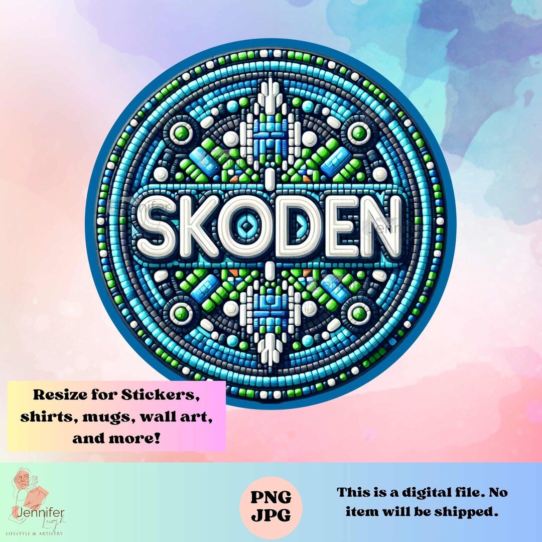 Indigenous Skoden PNG Native Digital Download for Sublimation