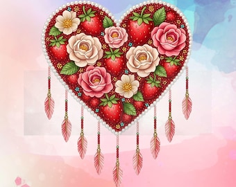 Indigenous heart jpg png native digital download sublimation design, printable art