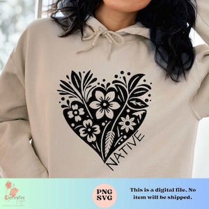 Native Heart SVG PNG Digital Download