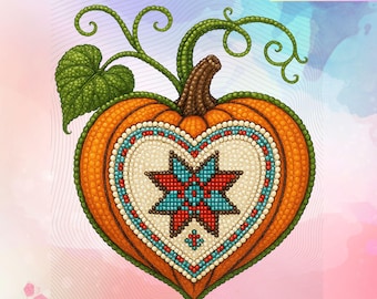Disegno di zucca autunnale indigena JPG png download digitale nativo per design a sublimazione, arte stampabile