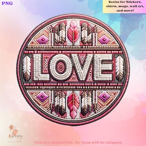 Coração de Amor Nativo Indígena PNG JPG nativo Download Digital para sublimação, vinil cricut, imprimível
